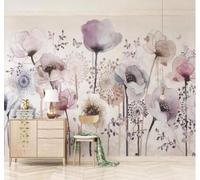 3D Carta Da Parati Acquerellato Dipinto A Mano Bellissimo Lillà Farfalla | Facile da Installare Ideale per Decorazioni di Lusso su Misura Uffici Soggiorni Camere Letto Pareti Dietro il TV-400cm×280cm