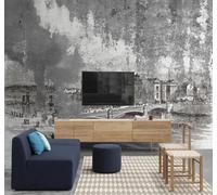 3D Carta Da Parati Astratto Retrò Muro Di Cemento Architettura Ponte | Facile da Installare Ideale per Decorazioni di Lusso su Misura Uffici Soggiorni Camere Letto Pareti Dietro il TV-430cm×300cm