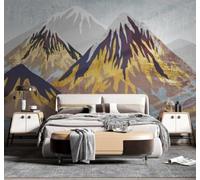 3D Carta Da Parati Astratto Tridimensionale Dipinto Mano Montagne Innevate | Facile da Installare Ideale per Decorazioni di Lusso su Misura Uffici Soggiorni Camere Letto Pareti Dietro il TV-200cm×140cm