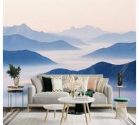 3D Carta da Parati Avvolto Dalla Nebbia Blu Vette Bellezza Panorama | Murales Creativi e Moderni Per la Casa Studio Soggiorno Camera da Letto Divano Sfondi Decorazioni Murali di Lusso-150cm×105cm