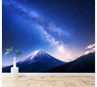3D Carta da Parati Bello Blu Cielo Stellato Montagne Innevate Via Lattea | Murales Creativi e Moderni Per la Casa Studio Soggiorno Camera da Letto Divano Sfondi Decorazioni Murali di Lusso-400cm×280cm