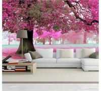 3D Carta Da Parati Bello Romantico Rosa Ciliegio Paesaggio | Facile da Installare Ideale per Decorazioni di Lusso su Misura Uffici Soggiorni Camere Letto Pareti Dietro il TV-430cm×300cm
