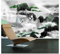 3D Carta Da Parati Creativo Inchiostro Paesaggio Pini Paesaggio | Facile da Installare Ideale per Decorazioni di Lusso su Misura Uffici Soggiorni Camere Letto Pareti Dietro il TV-430cm×300cm