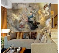 3D Carta Da Parati Creativo Retrò Cielo Persone Angeli | Facile da Installare Ideale per Decorazioni di Lusso su Misura Uffici Soggiorni Camere Letto Pareti Dietro il TV-300cm×210cm