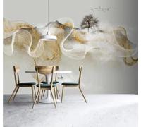 3D Carta Da Parati Disegnato A Mano Astratto Nebbia Alberi Paesaggio | Facile da Installare Ideale per Decorazioni di Lusso su Misura Uffici Soggiorni Camere Letto Pareti Dietro il TV-300cm×210cm