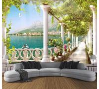 3D Carta Da Parati Estetico Corridoio Spazio Paesaggio | Facile da Installare Ideale per Decorazioni di Lusso su Misura Uffici Soggiorni Camere Letto Pareti Dietro il TV-200cm×140cm