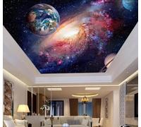 3D Carta Da Parati Fantascienza Bello Cielo Stellato Luce Delle Stelle | Facile da Installare Ideale per Decorazioni di Lusso su Misura Uffici Soggiorni Camere Letto Pareti Dietro il TV-200cm×140cm