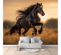 3D Carta Da Parati Fotografica Cavallo In Corsa TNT Murale alla moda Decorazione Libertà Senza Limiti Ristorante Soggiorno Tv Parete Camera Letto Decorazione Della Parete Murali-250x175cm