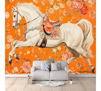 3D Carta Da Parati Fotografica Cavallo TNT Murale alla moda Decorazione Fumetto Ristorante Soggiorno Tv Parete Camera Letto Decorazione Della Parete-100x70cm