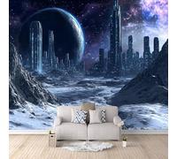 3D Carta Da Parati Fotografica Città Futura Della Scienza E Della Tecnologia TNT Murale alla moda Decorazione Paesaggi Alieni Ristorante Soggiorno Tv Parete Camera Letto Decorazione-500x280cm