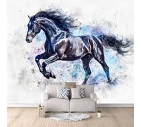 3D Carta Da Parati Fotografica Colore Del Cavallo TNT Murale alla moda Decorazione Arte Minimalista Ristorante Soggiorno Tv Parete Camera Letto Decorazione Della Parete-150x105cm