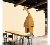 3D Carta Da Parati Fotografica Giraffa TNT Murale alla moda Decorazione Fumetto Ristorante Soggiorno Tv Parete Camera Letto Decorazione Della Parete Murali-150x105cm
