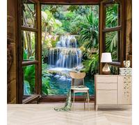 3D Carta Da Parati Fotografica Il Paesaggio Fuori Dalla Finestra TNT Murale alla moda Decorazione Ristorante Soggiorno Tv Parete Camera Letto Decorazione Della Parete Murali-150x105cm