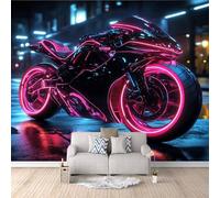 3D Carta Da Parati Fotografica Motocicletta Futuristica TNT Murale alla moda Decorazione Un'atmosfera Dove Tecnologia E Futuro Si Intrecciano Ristorante Parete Camera Letto Decorazione-350x256cm