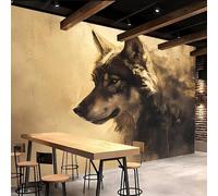 3D Carta Da Parati Fotografica Silhouette Di Lupo TNT Murale alla moda Decorazione Tempesta Di Sabbia Ristorante Soggiorno Tv Parete Camera Letto Decorazione Della Parete Murali-100x70cm