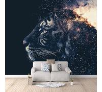 3D Carta Da Parati Fotografica Tigre Nera TNT Murale alla moda Decorazione Re Della Foresta Ristorante Soggiorno Tv Parete Camera Letto Decorazione Della Parete Murali-400x280cm