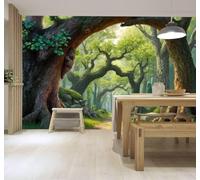 3D Carta da Parati Freschezza Foresta Sentiero Luce Del Mattino Paesaggio | Murales Creativi e Moderni Per la Casa Studio Soggiorno Camera da Letto Divano Sfondi Decorazioni Murali di Lusso-400cm×280cm