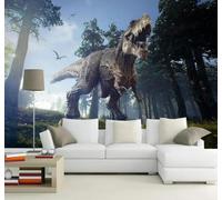 3D Carta Da Parati Grande Cartoon Dinosauri Tridimensionale Giungla | Facile da Installare Ideale per Decorazioni di Lusso su Misura Uffici Soggiorni Camere Letto Pareti Dietro il TV-430cm×300cm