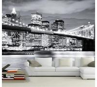 3D Carta Da Parati Grande Formato Bianco E Nero Architettura Urbana Ponte | Facile da Installare Ideale per Decorazioni di Lusso su Misura Uffici Soggiorni Camere Letto Pareti Dietro il TV-400cm×280cm