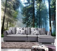 3D Carta Da Parati Luce Del Sole Freschezza Verde Foresta Paesaggio | Facile da Installare Ideale per Decorazioni di Lusso su Misura Uffici Soggiorni Camere Letto Pareti Dietro il TV-200cm×140cm