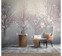 3D Carta Da Parati Minimalista Grande Disegnato A Mano Bosco Paesaggio | Facile da Installare Ideale per Decorazioni di Lusso su Misura Uffici Soggiorni Camere Letto Pareti Dietro il TV-400cm×280cm