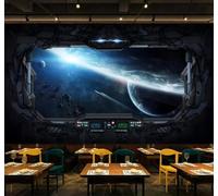 3D Carta Da Parati Minimalista Tridimensionale Capsula Spaziale Cielo | Facile da Installare Ideale per Decorazioni di Lusso su Misura Uffici Soggiorni Camere Letto Pareti Dietro il TV-430cm×300cm