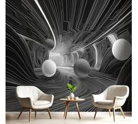 3D Carta Da Parati Murale Sfere Linee Futurismo, Personalizzata Fotomurali Decorazione, Sfondo Ristorante Soggiorno Tv Parete Camera Da Letto 300Lx210A cm