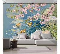 3D Carta Da Parati Murale Stagno Anatroccoli Classico Dipinto A Olio, Personalizzata Fotomurali Decorazione, Sfondo Ristorante Soggiorno Tv Parete Camera Da Letto 200Lx140A cm