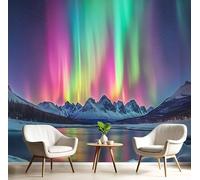 3D Carta Da Parati Panoramica Colori Dell'Arcobaleno Monti Aurora 150X105Cm Seta Murali Panoramica Paesaggio Fantastico Per Soggiorno,Adulto Camera Dei Bambini,Ristorante Decorazione