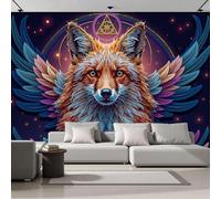 3D Carta Da Parati Panoramica Volpe Con Ali D'Angelo, Stile Artistico Fantasy Grandi Murali Poster per Soggiorno, Adulto, Camera Dei Bambini, Studio Decorazione 200x140cm