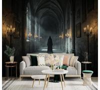 3D Carta Da Parati Personaggi Castello Corridoio Candele | Facile da Installare Ideale per Decorazioni di Lusso su Misura Uffici Soggiorni Camere Letto Pareti Dietro il TV-150cm×105cm