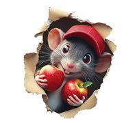 3D Cartoon Hole Wall Stickers - Removable Creative PVC Decals | Waterproof And Oil-Proof Peel-and-Stick Wall Art | Cute Trompe L'oeil Decor For Kids Room Bathroom Classroom Kitchen