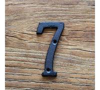 3D Cast Ferro Casa Placca Numeri 0-9 Lettere A-Z Porta Nero Decorazione Parete 3 Pollici 8cm Metallo Indirizzo Segno con Viti per Esterno Interno Hotel Dormitorio Cafe Yard Via Casella Posta (7)