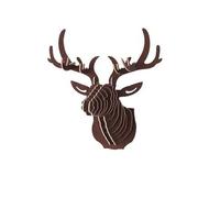 3D Cervi di Legno Modello Scultura Testa della Fauna Selvatica Parete Decoro