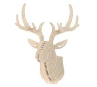 3D Cervi di Legno Modello Scultura Testa della Fauna Selvatica Parete Decoro