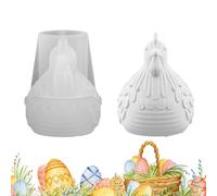 3D Chick Resin Mold - Silicone Candle Stand, Hen Casting with Non-Stick, Easter Mould with Detailed Design, Home Holiday Tool for Spring Party Family Friends DIY Crafts Plaster Ornament Making