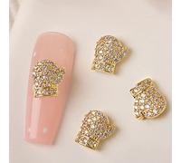3D Chiodo Natale Fiocco di Neve Unghie Gioielli Metallo Unghie Studs Art Santa Campana Calzino Per Manicure Consigli