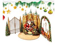 3D Christmas Cards, Sturdy Paper Greeting Keepsake, Winter Festival | Greeting Cards, Three Dimensional Paper Design Provides A Decorative Way to Share Seasonal Messages During Parties, Sc