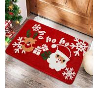 3D Christmas Carpet, Warm And Comfortable, Imitation Cashmere Bathroom Floor Mat, Entrance Hall Floor Mat, Home Decoration-50x80cm