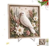 3D Christmas Fabric Pocket Art Set - Kit 3D Christmas Artistic Use | Fabric Poking Art Kit Beginner Adult Teen Grandma Student Home Bedroom Birthday Holiday Housewarming