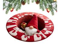 3D Christmas Optical Illusion Rugs,Non-Slip Christmas Doormat Decorative Carpet | Gnome Holiday Round Entryway Rugs | For Indoor Holiday Living Room Entryway Dining Room
