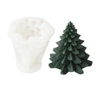 3D Christmas Tree Silicone Mold - Candle and Soap Making Craft Mold for DIY Resin, Wax, and Handicrafts, Flexible Tree Shaped Design for Home or Holiday Decoration Projects, Non-Stick Silicone