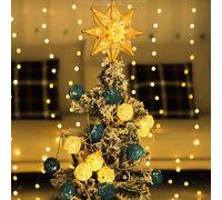 3D Christmas Tree Topper LED String Lights Ornament Holiday Lighted Up Stars