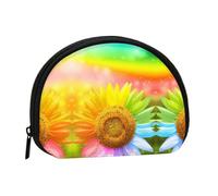 3D Colorful Girasole Stampa Portatile Mini Sacchetto di Immagazzinaggio Shell A Forma di Portafoglio Piccolo Portafoglio Moneta Shell Storage Bag
