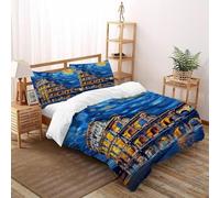 3D Colosseo di notte Set Di Biancheria Da Letto Ragazzi 3 Pezzi Morbido E Accogliente 2 Federe Cuscino Doppio Con Chiusura A Cerniera Super King（260x220cm）