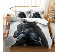 3D Con Stampa Di Batman Set Di Biancheria Da Letto Con 3 Pezzi Copripiumino Con Cerniera E Federe Per Ragazzi E Ragazze,coppie,camera Da Letto,decorazione Double（200x200cm）