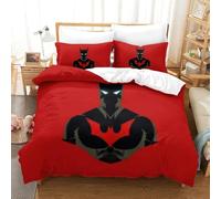 3D Con Stampa Di Batman Set Di Biancheria Da Letto Con 3 Pezzi Copripiumino E Federa Coordinata Per Ragazzi E Ragazze,coppie,camera Da Letto,decorazione Super King（260x220cm）