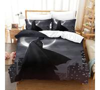 3D Con Stampa Di Batman Set Di Biancheria Da Letto Con 3 Pezzi Copripiumino E Federa Coordinata Per Ragazzi E Ragazze,coppie,camera Da Letto,decorazione Single（140x200cm）