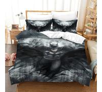 3D Con Stampa Di Batman Set Di Biancheria Da Letto Con 3 Pezzi Copripiumino E Federa Coordinata Per Ragazzi E Ragazze,coppie,camera Da Letto,decorazione Single（140x200cm）