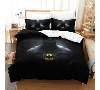 3D Con Stampa Di Batman Set Di Biancheria Da Letto Con 3 Pezzi Copripiumino Morbida Microfibra Per Ragazzi E Ragazze,coppie,camera Da Letto,decorazione King（220x240cm）